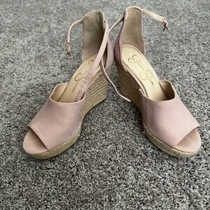 Jessica Simpson Blush Pink Wedge Sandals